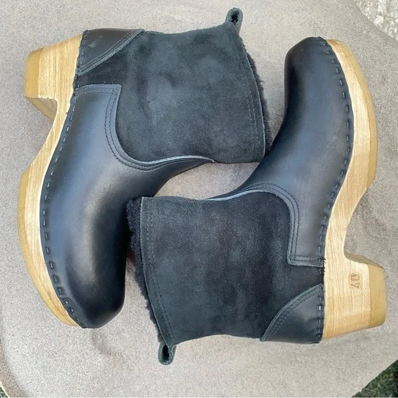 No.6 Pull On Shearling Mid Heel Boots - Picture 10 of 12